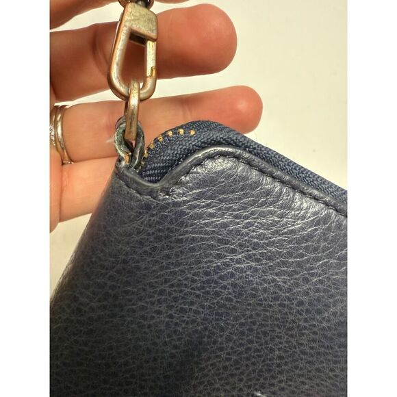 Tory Burch Navy Leather Wristlet Wallet - Picture 9 of 9